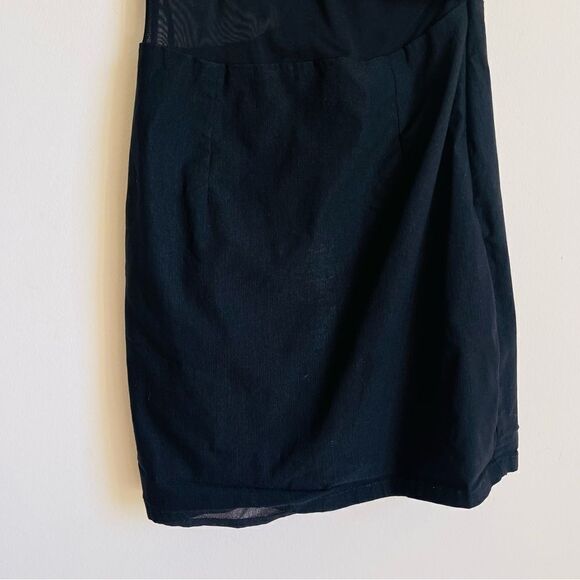 SUPERDOWN Danielle Black Mesh One Shoulder Mini Dress Small - Picture 6 of 11